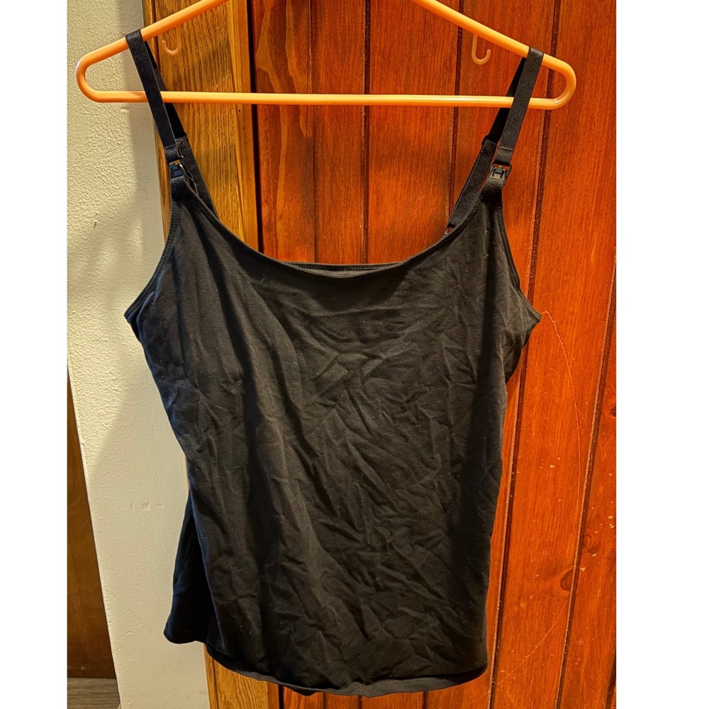 Old Navy Maternity First-Layer Nursing Camisole Black Large Nursing Clips Tank